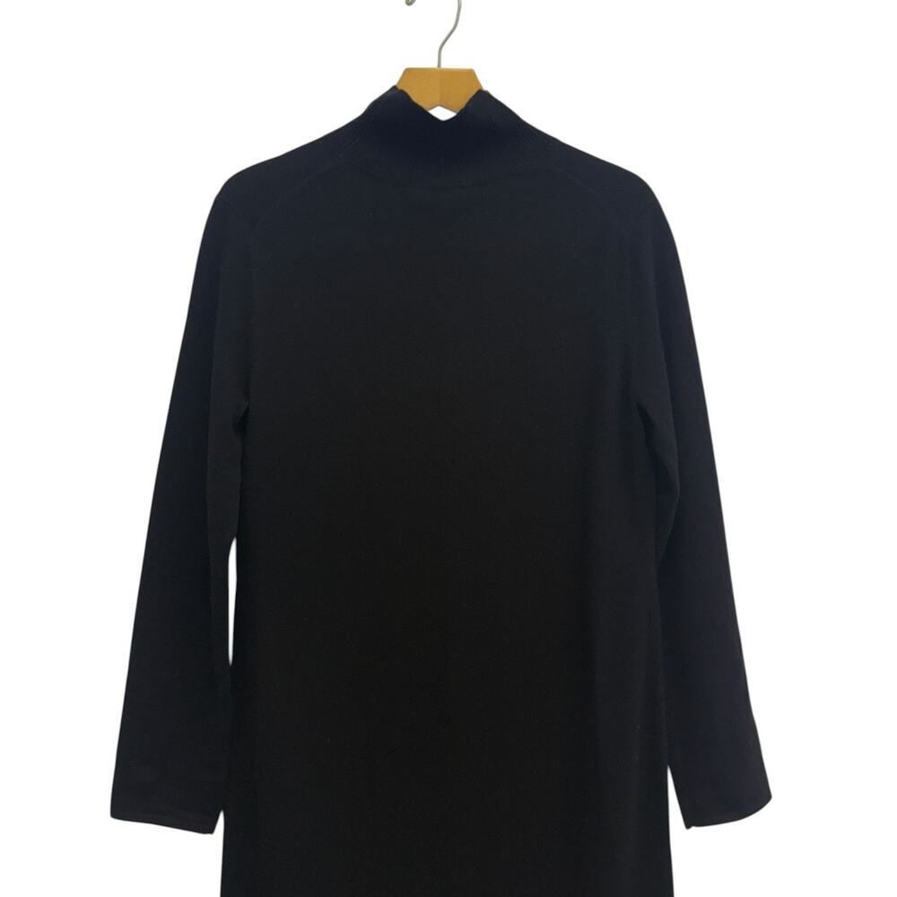 Everlane The Turtle Neck Midi Dress in Cashmere Black size M NWT - Picture 3 of 7